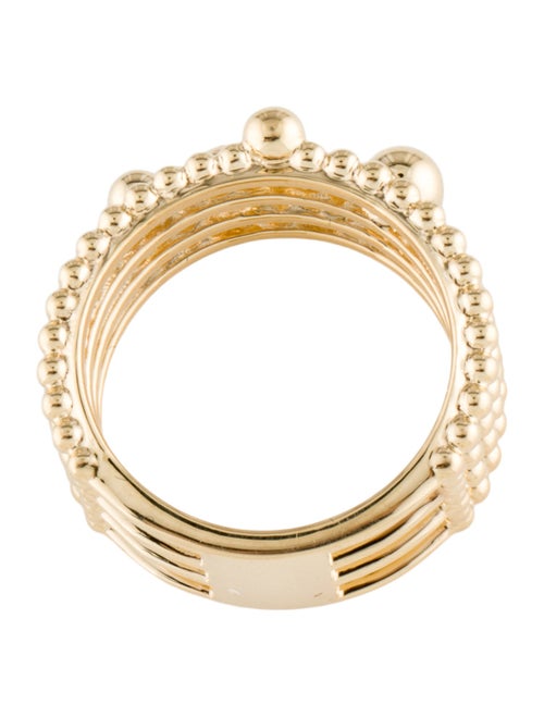 Gabriel & Co. 18K Multi-Row Bujukan Beads Wide Band Ring