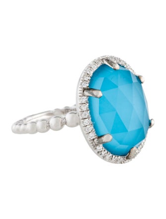 Gabriel & Co. Quartz Doublet & Diamond Cocktail Ring