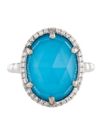 Gabriel & Co. Quartz Doublet & Diamond Cocktail Ring