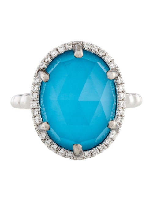 Gabriel & Co. Quartz Doublet & Diamond Cocktail Ring