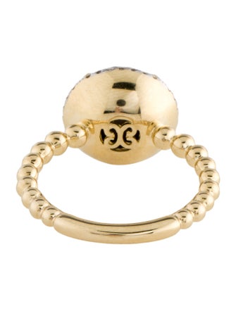 Gabriel & Co. Mother of Pearl, Quartz Doublet & Diamond Cocktail Ring