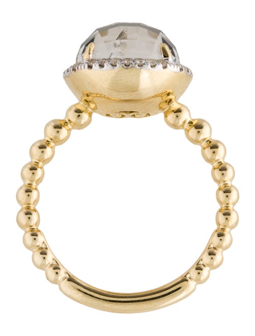 Gabriel & Co. Mother of Pearl, Quartz Doublet & Diamond Cocktail Ring