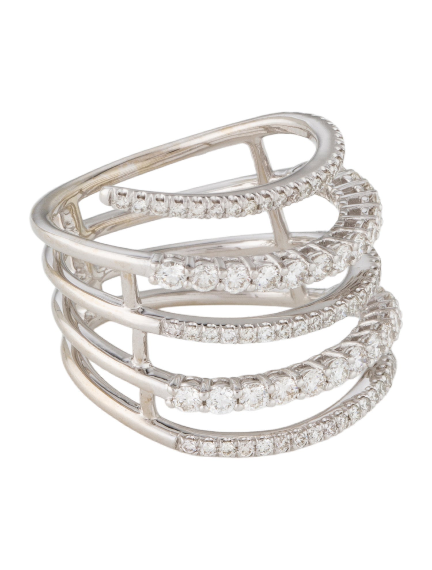 Gabriel & Co. 14K Diamond Multirow Band