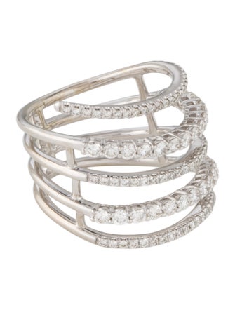 Gabriel & Co. 14K Diamond Multirow Band