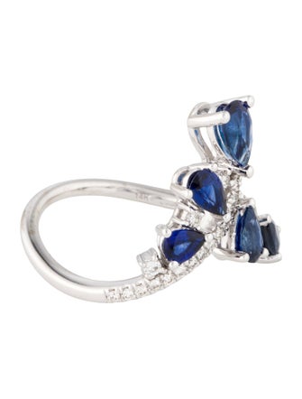 Gabriel & Co. 14K 1.21ctw Sapphire & Diamond Cocktail Ring