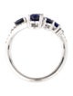 Gabriel & Co. 14K 1.21ctw Sapphire & Diamond Cocktail Ring
