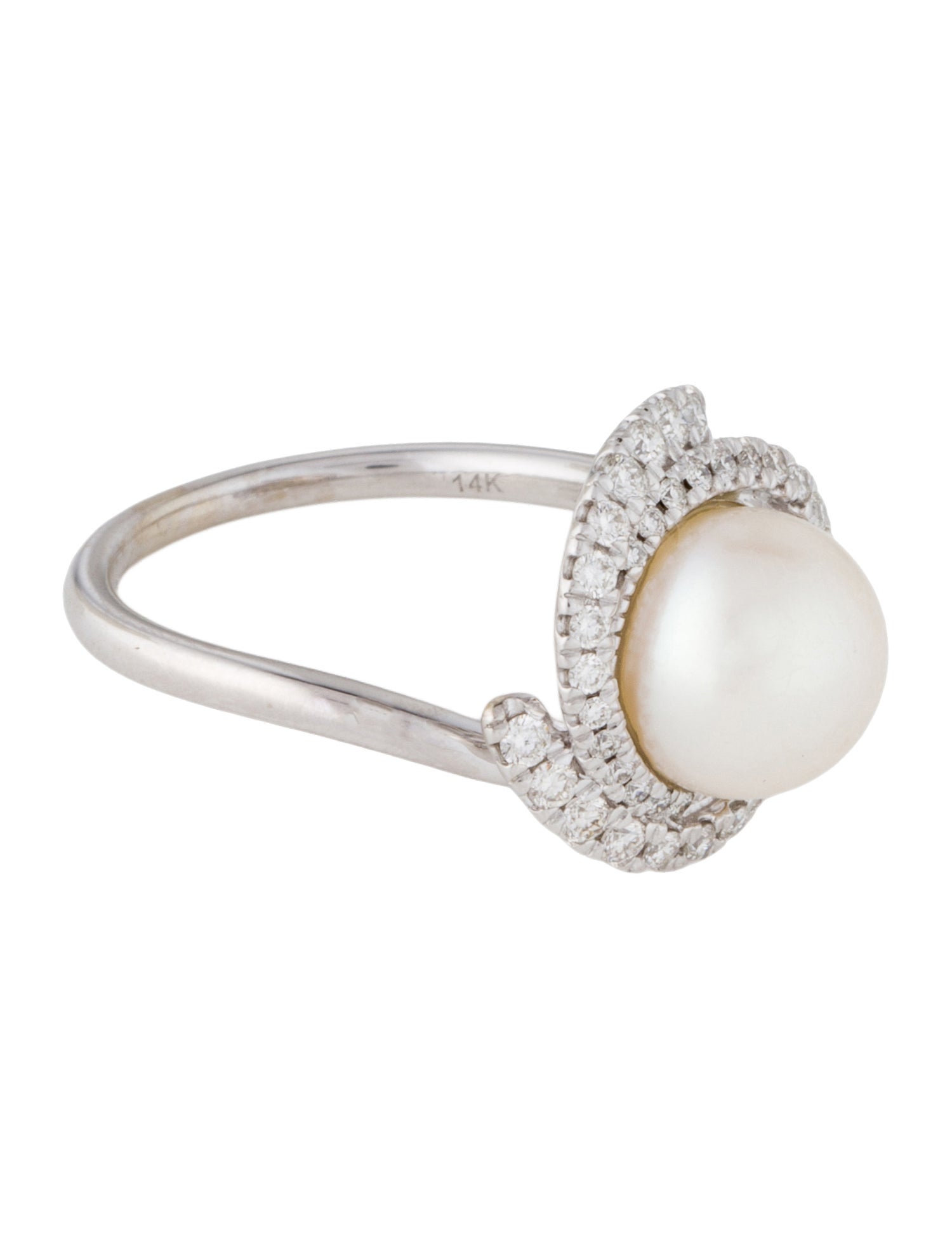 Gabriel & Co. 14K Pearl & Diamond Cocktail Ring