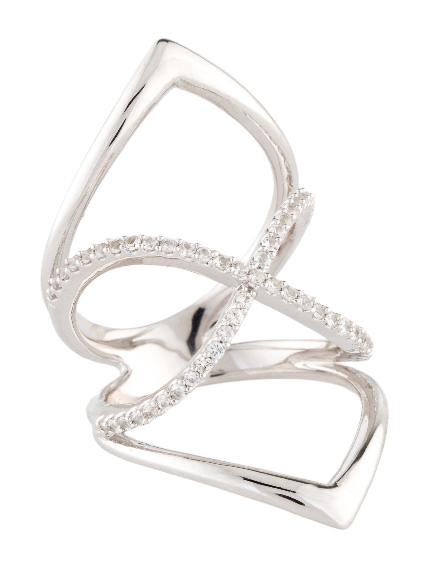 Gabriel & Co. Sapphire Chevron Statement Ring