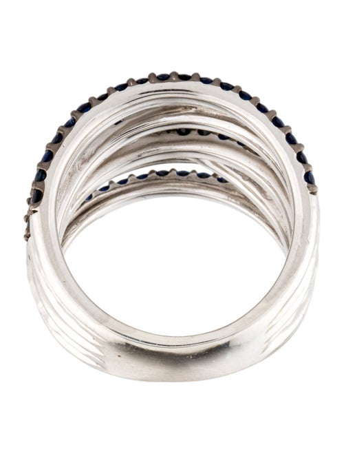 Gabriel & Co. 1.06ctw Sapphire Hammered Crossover Cocktail Ring