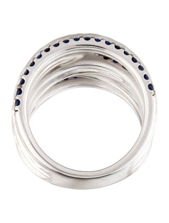 Gabriel & Co. 1.06ctw Sapphire Hammered Crossover Cocktail Ring