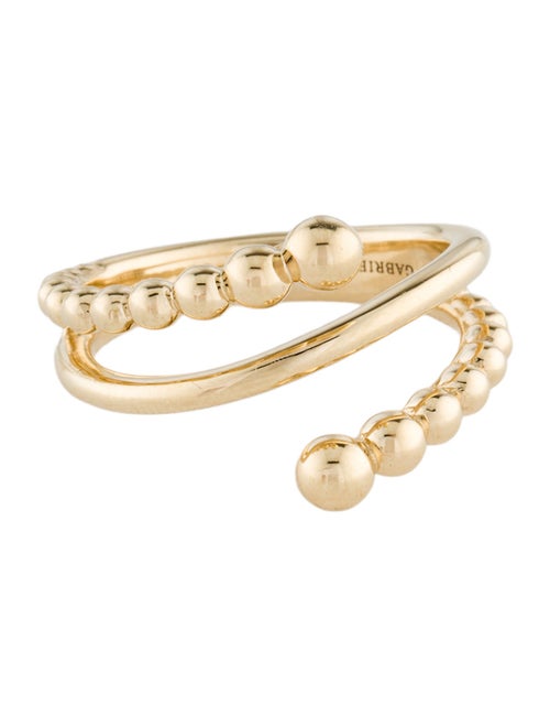 Gabriel & Co. 14K Bujukan Beads Bypass Ring