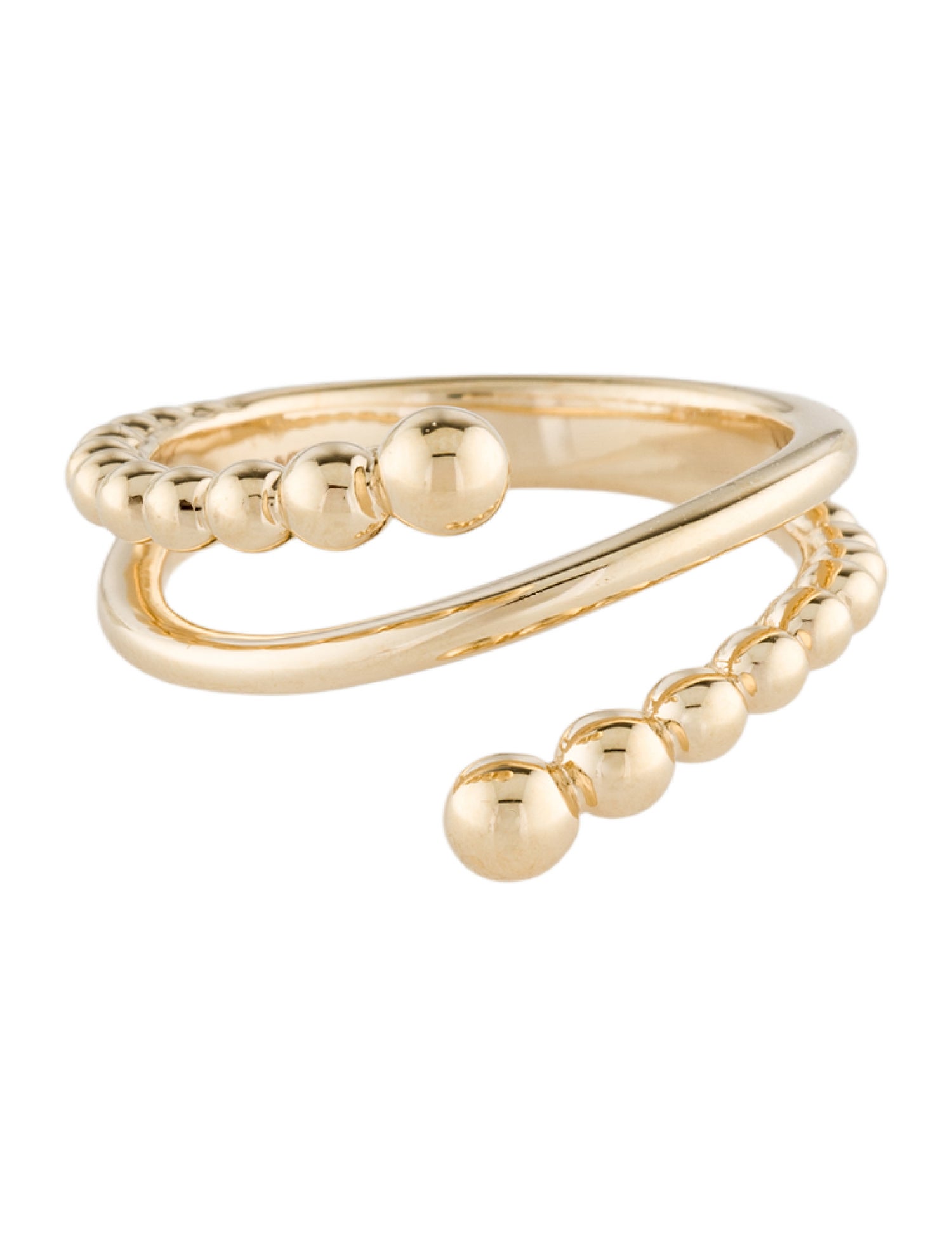 Gabriel & Co. 14K Bujukan Beads Bypass Ring