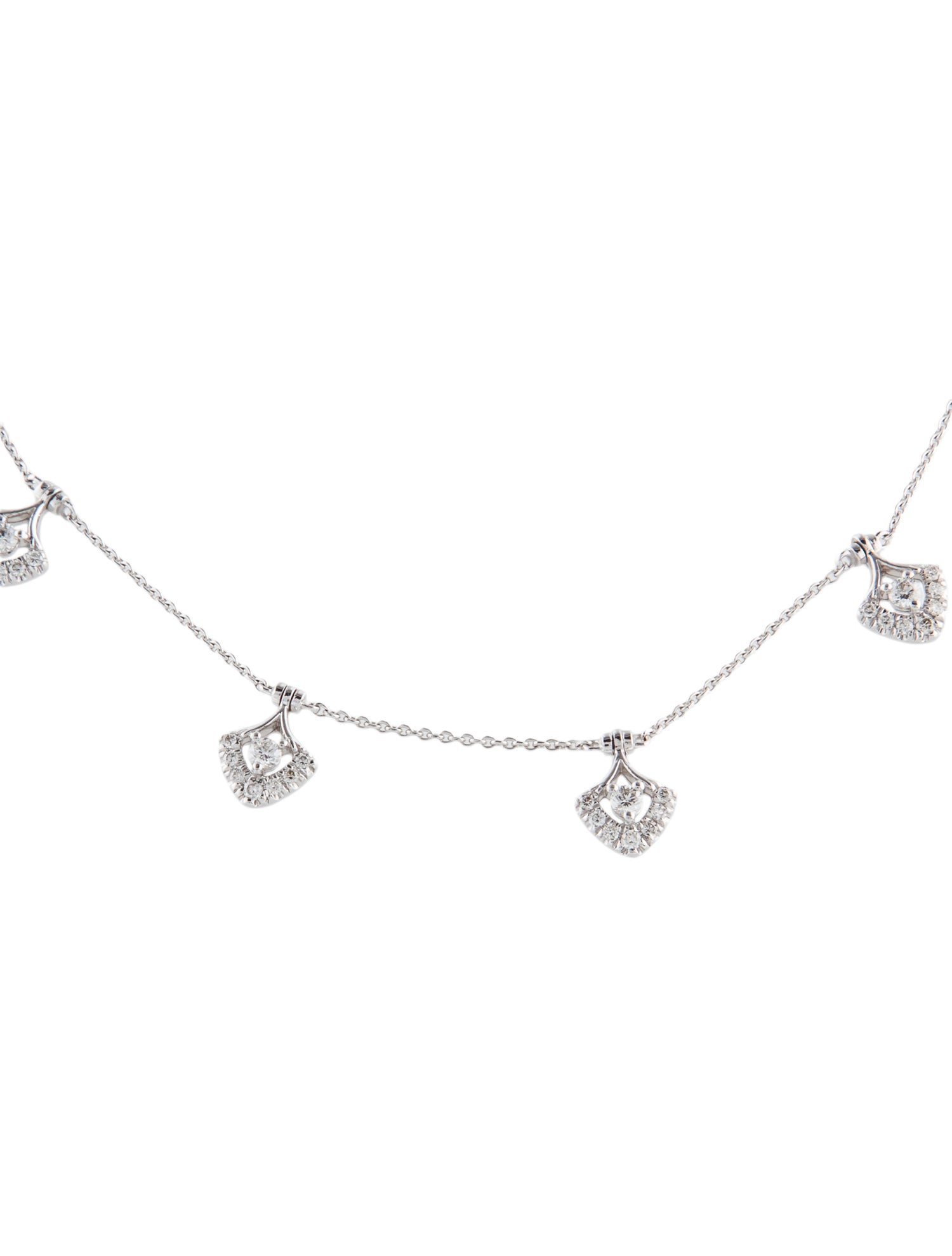 Gabriel & Co. 14K Diamond Station Necklace