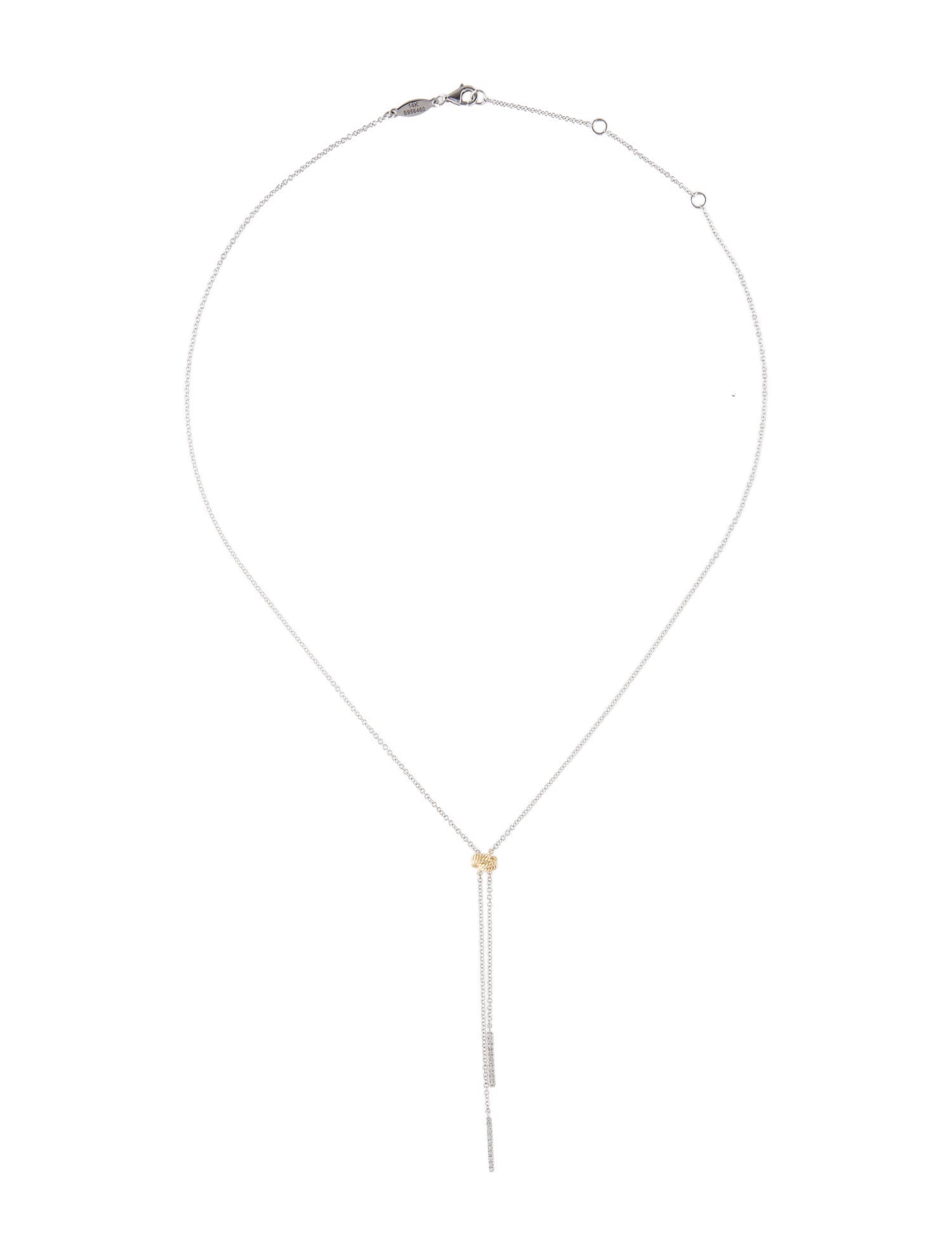 Gabriel & Co. 14K Two-Tone Diamond Lavalier Pendant Necklace