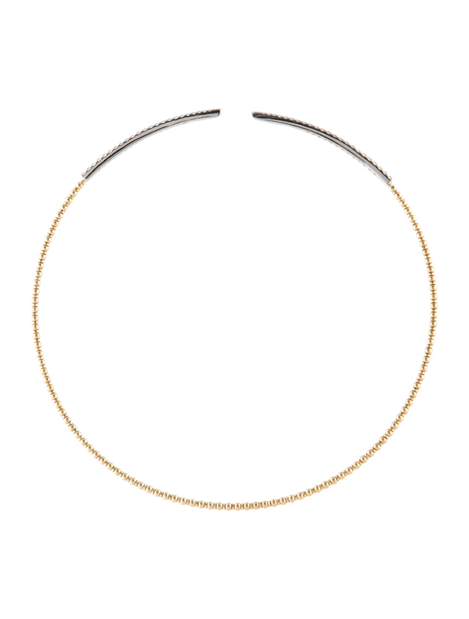 Gabriel & Co. 14K Diamond Bujukan Beaded Choker Necklace