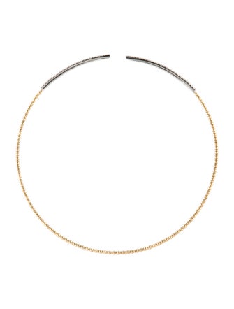 Gabriel & Co. 14K Diamond Bujukan Beaded Choker Necklace