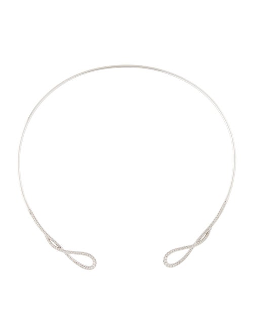 Gabriel & Co. 14K 1.38ctw Diamond Open Twisted Loop Collar Necklace