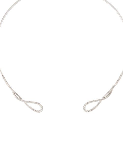 Gabriel & Co. 14K 1.38ctw Diamond Open Twisted Loop Collar Necklace