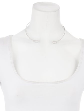 Gabriel & Co. 14K 1.38ctw Diamond Open Twisted Loop Collar Necklace