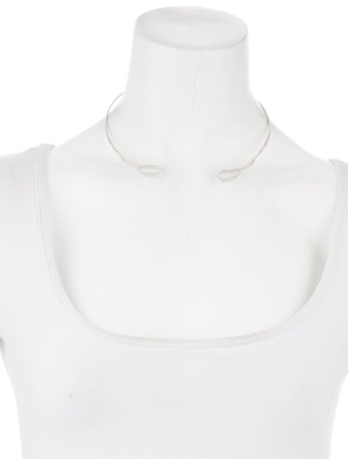 Gabriel & Co. 14K 1.38ctw Diamond Open Twisted Loop Collar Necklace