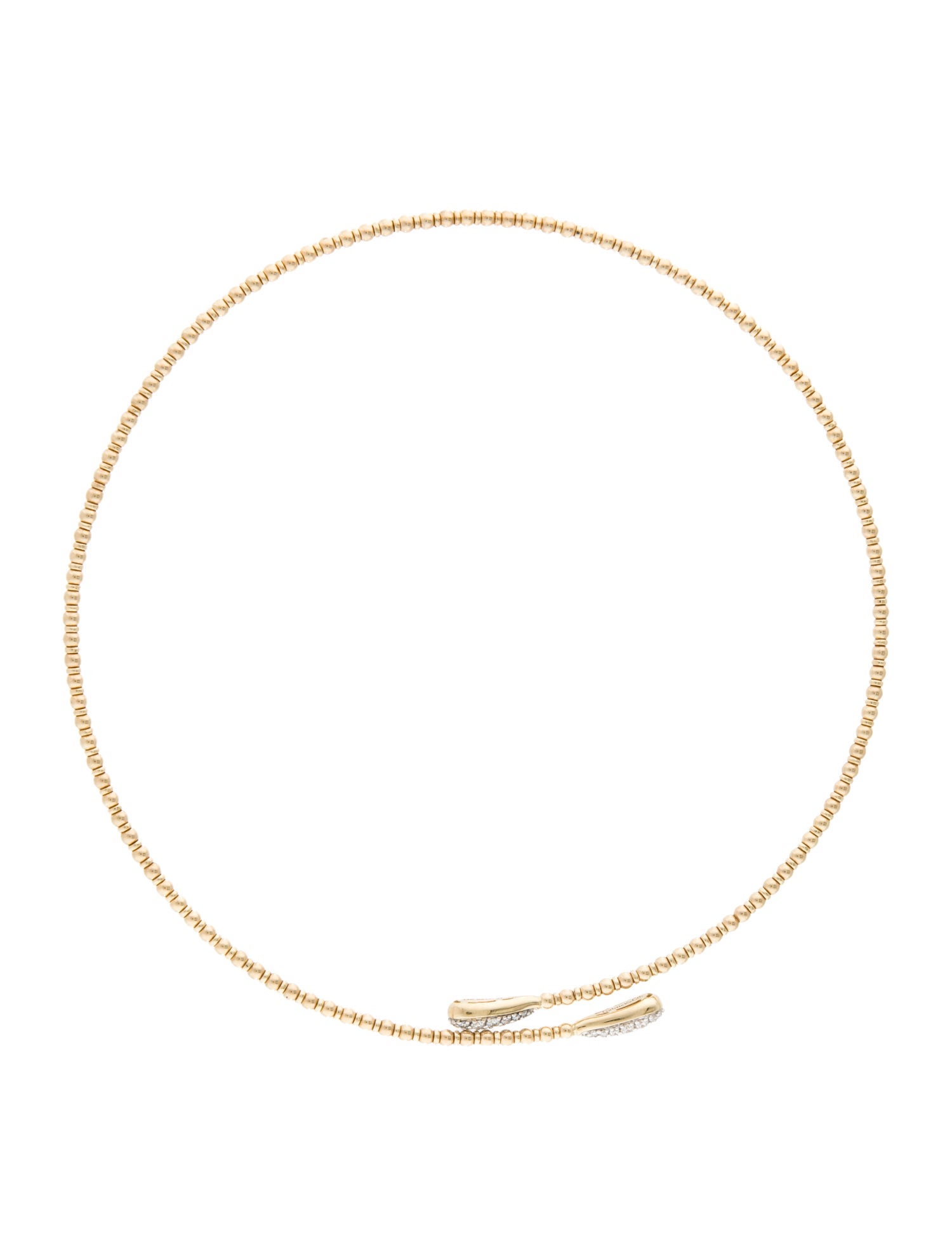 Gabriel & Co. 14K Diamond Bujukan Beaded Choker Necklace