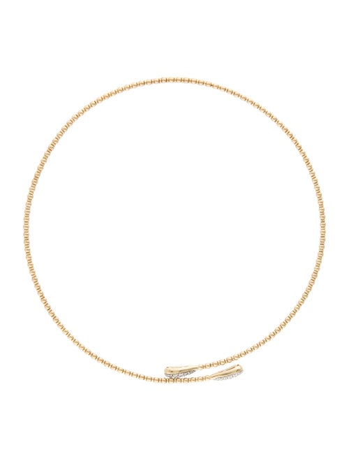 Gabriel & Co. 14K Diamond Bujukan Beaded Choker Necklace