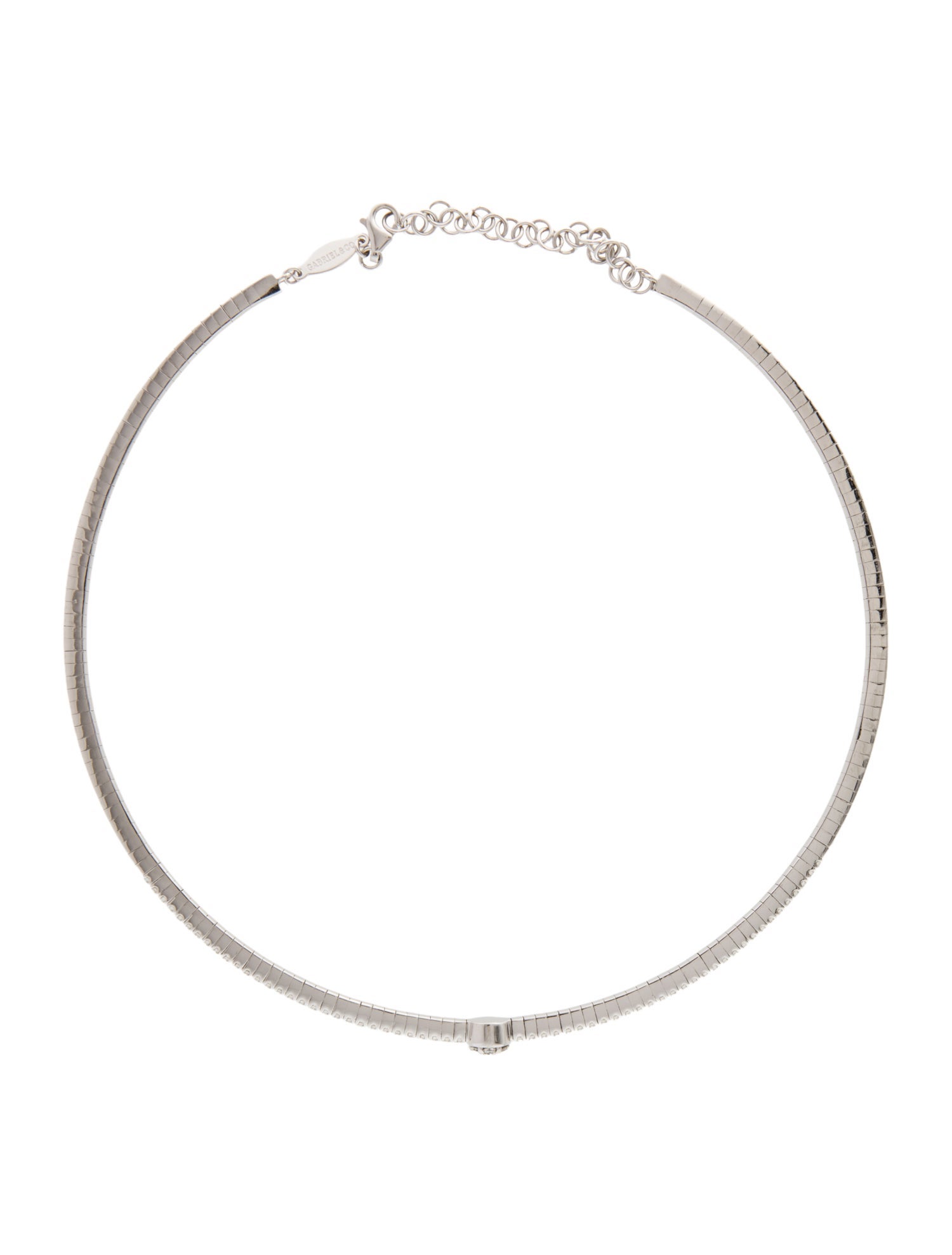 Gabriel & Co. 14K Diamond Cluster Choker Necklace