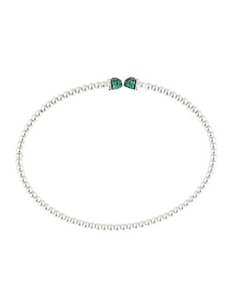 Gabriel & Co. 14K Emerald Bujukan Bead Cuff Bracelet