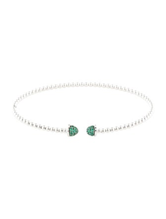 Gabriel & Co. 14K Emerald Bujukan Bead Cuff Bracelet