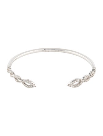Gabriel & Co. 14K Diamond Twisted Cuff Bangle