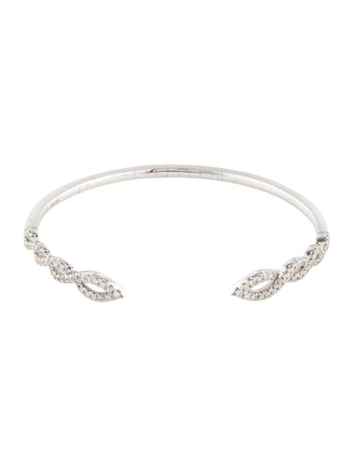 Gabriel & Co. 14K Diamond Twisted Cuff Bangle