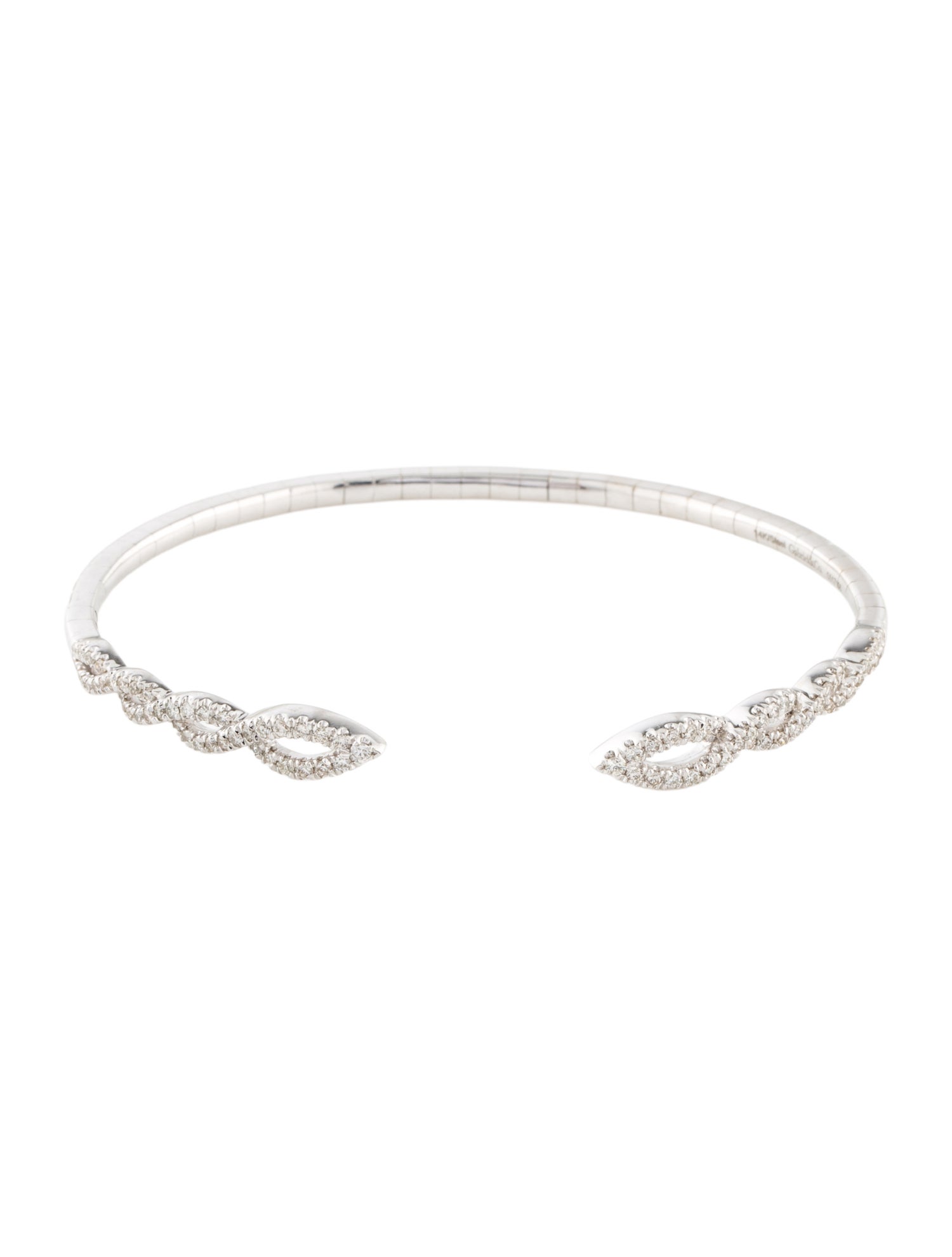 Gabriel & Co. 14K Diamond Twisted Cuff Bangle