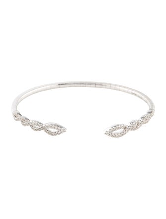 Gabriel & Co. 14K Diamond Twisted Cuff Bangle