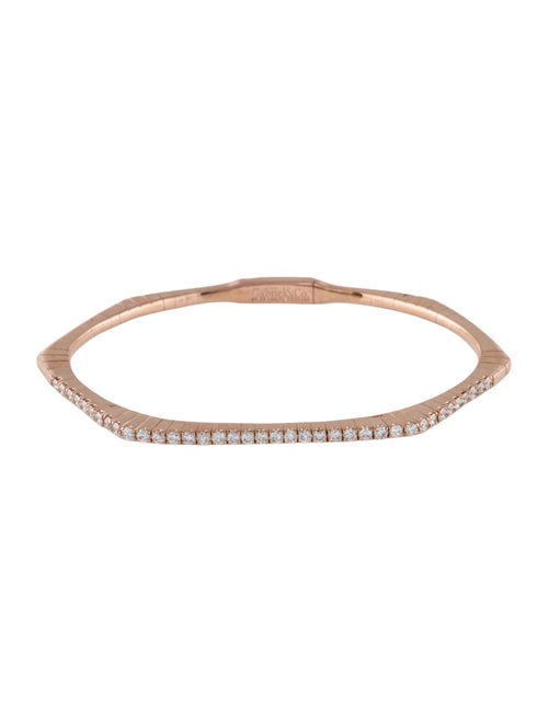 Gabriel & Co. 14K 1.14ctw Diamond Geometric Bangle Bracelet
