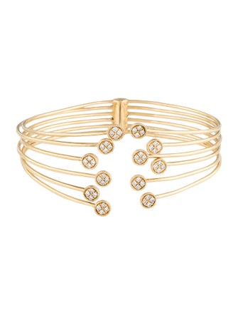 Gabriel & Co. 14K Diamond Open Cuff Bracelet