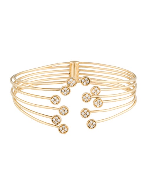 Gabriel & Co. 14K Diamond Open Cuff Bracelet