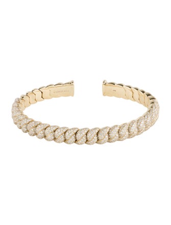 Gabriel & Co. 14K 3.74ctw Diamond Twisted Link Cuff Bracelet