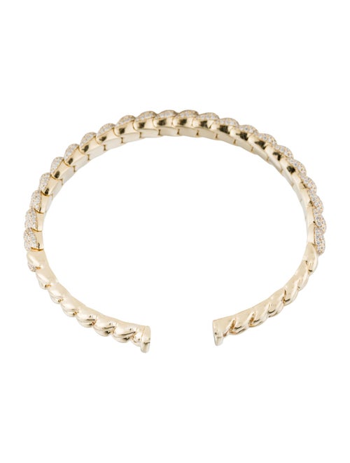 Gabriel & Co. 14K 3.74ctw Diamond Twisted Link Cuff Bracelet