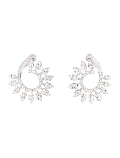 Gabriel & Co. 14K Diamond Burst Bypass Hoop Earrings