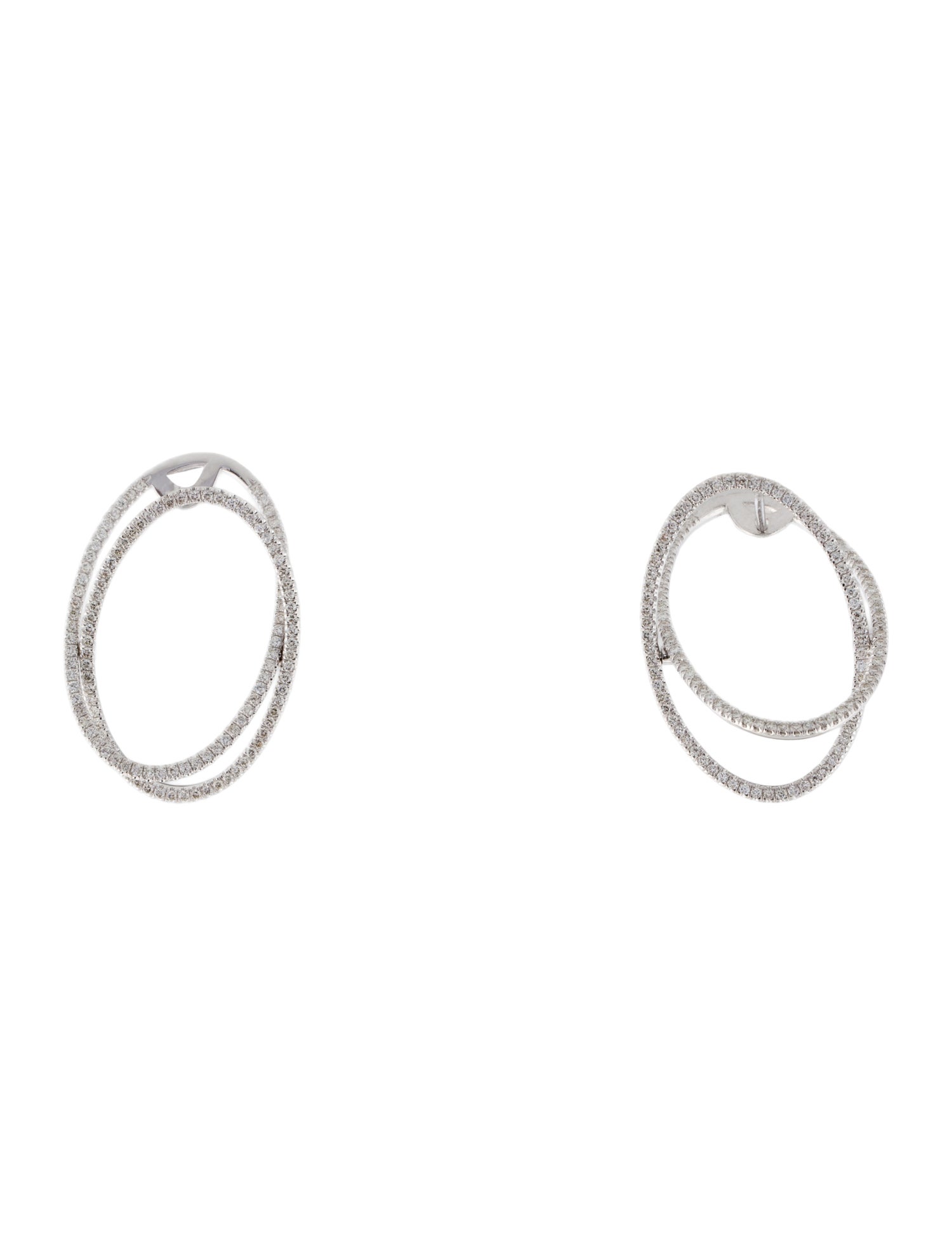 Gabriel & Co. 14K Diamond Oval Drop Earrings