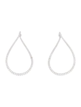 Gabriel & Co. 14K Diamond Intricate Pear Shaped Hoop Earrings