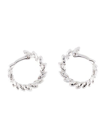 Gabriel & Co. 14K 1.04ctw Diamond Cluster Bypass Hoop Earrings