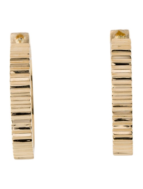 Gabriel & Co. 14K Diamond Textured Hoop Earrings