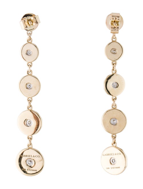 Gabriel & Co. 14K Diamond Station Drop Earrings