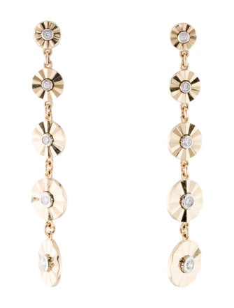 Gabriel & Co. 14K Diamond Station Drop Earrings