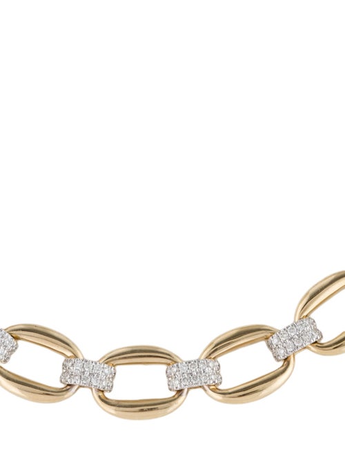 Gabriel & Co. 14K Diamond Pave Flat Link Bracelet