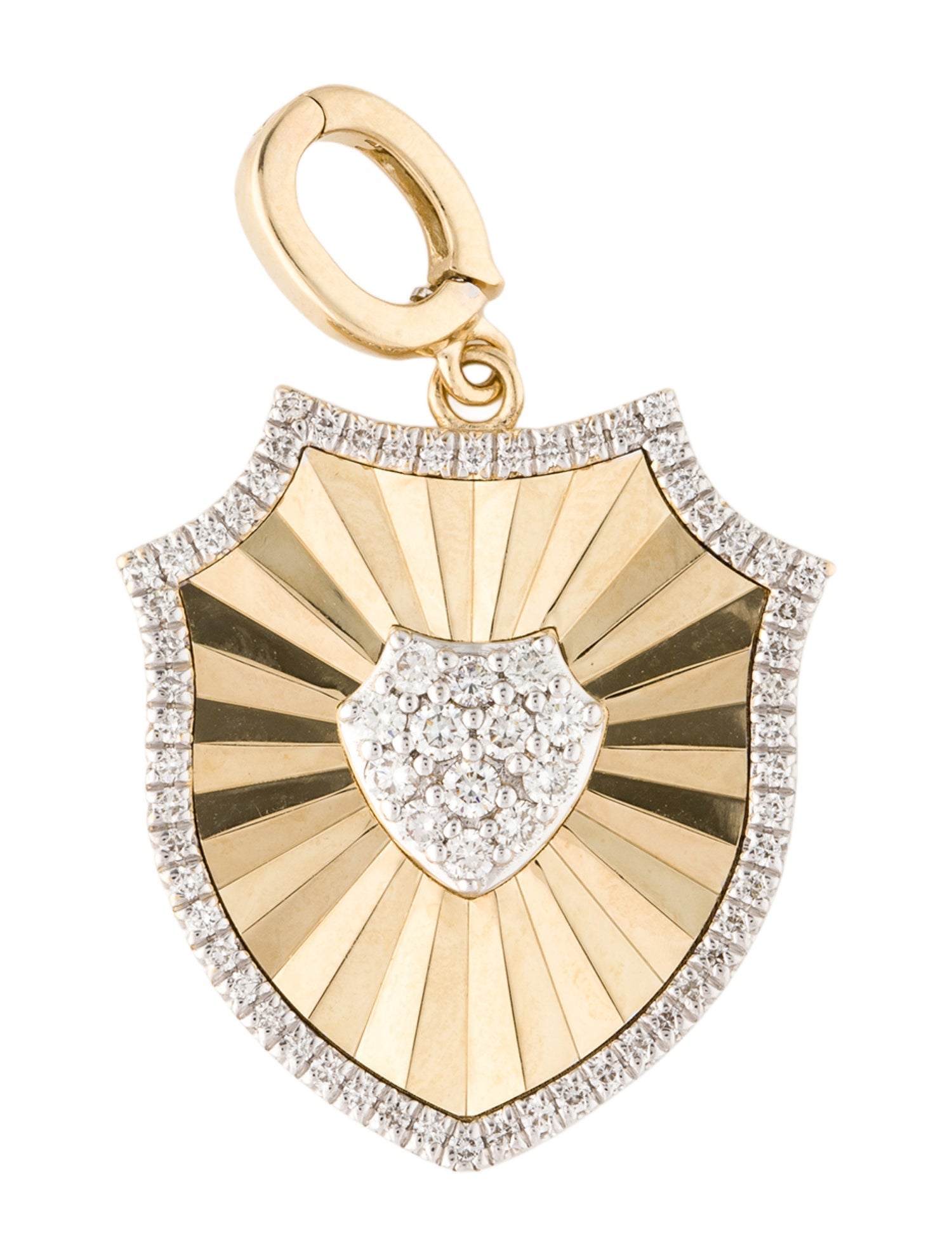 Gabriel & Co. 14K Diamond Shield Medallion Pendant