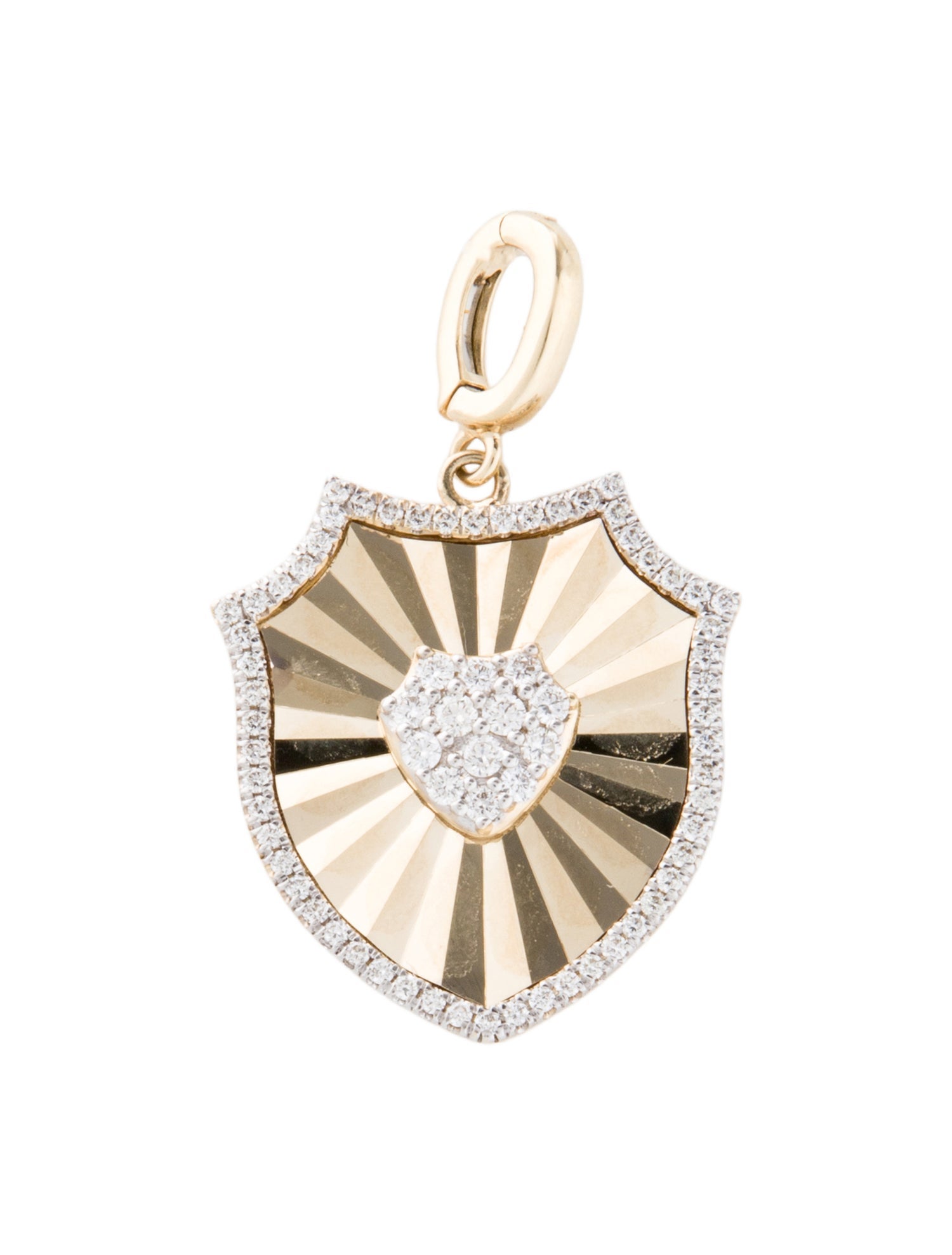 Gabriel & Co. 14K Diamond Shield Medallion Pendant