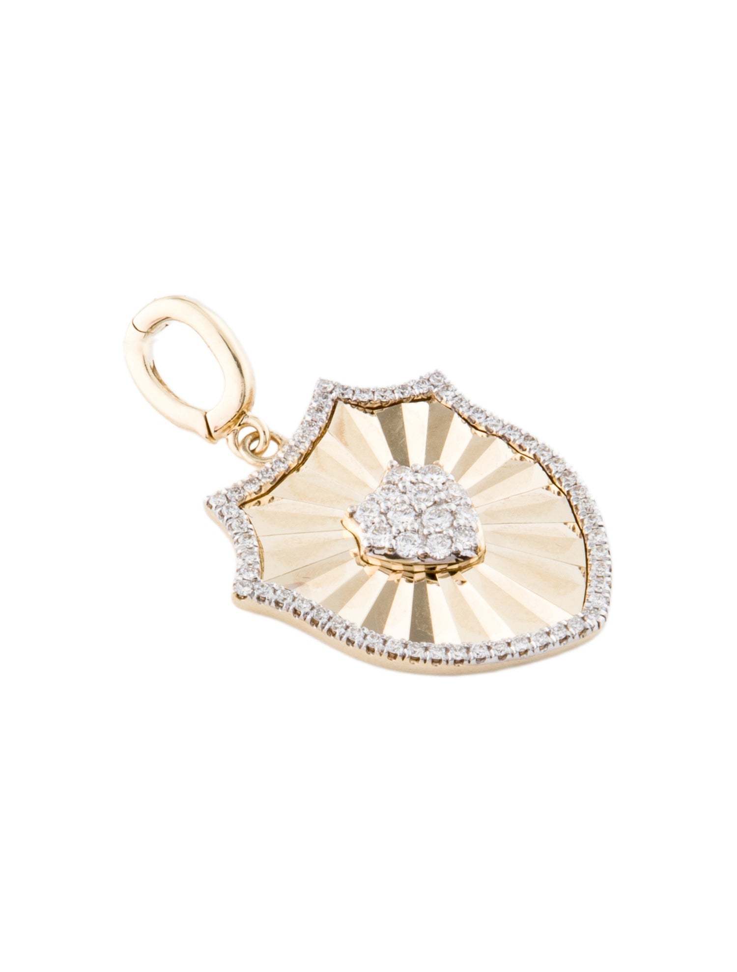 Gabriel & Co. 14K Diamond Shield Medallion Pendant