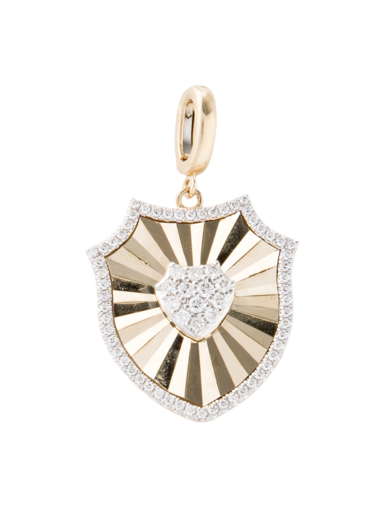 Gabriel & Co. 14K Diamond Shield Medallion Pendant